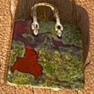 🆕DRAGON BLOOD STONE GENUINE NATURAL QUARTZ CRYSTAL CARVED PURSE BAG TOTE CHARM